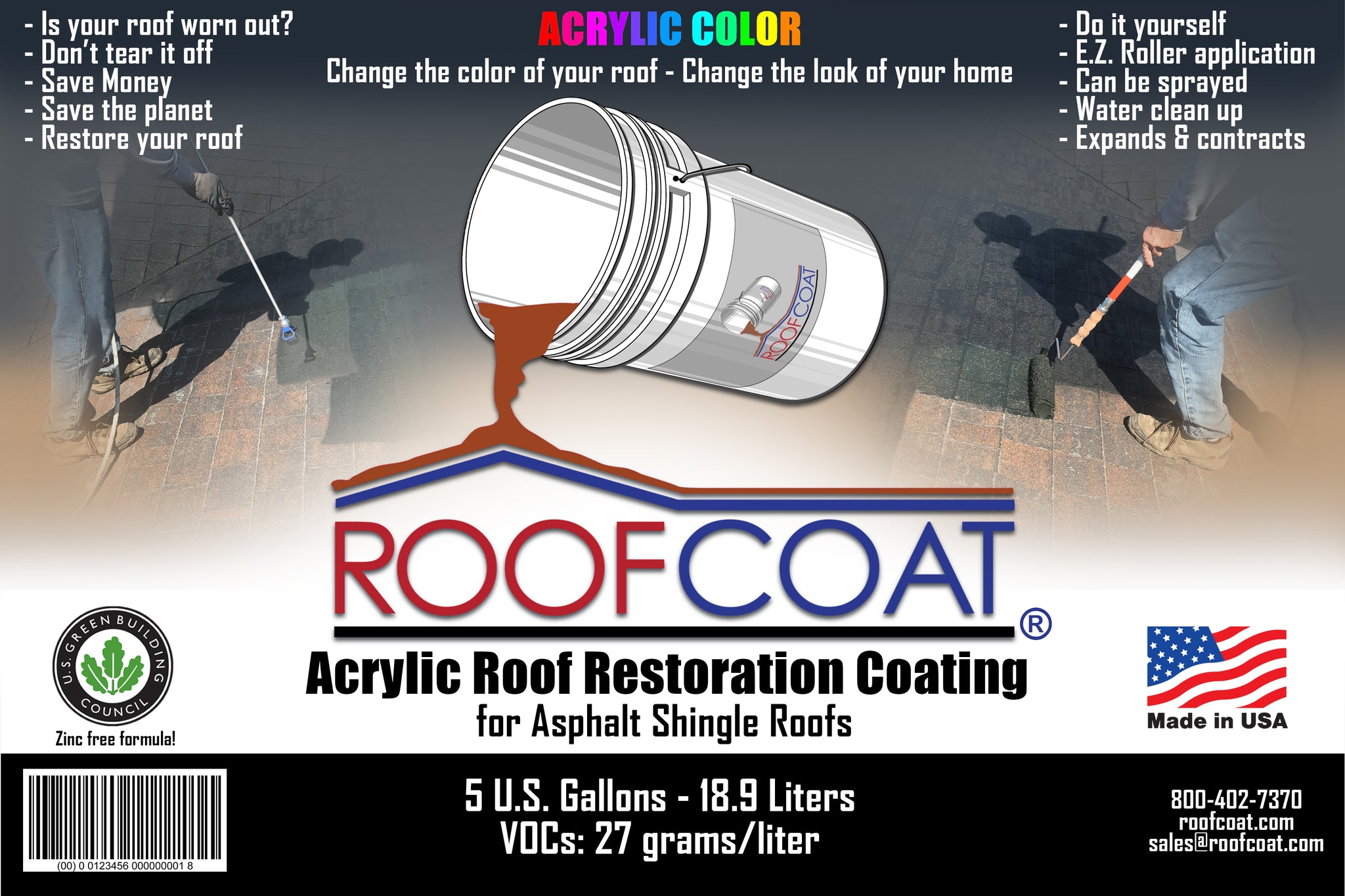 RoofCoat White 5 Gal